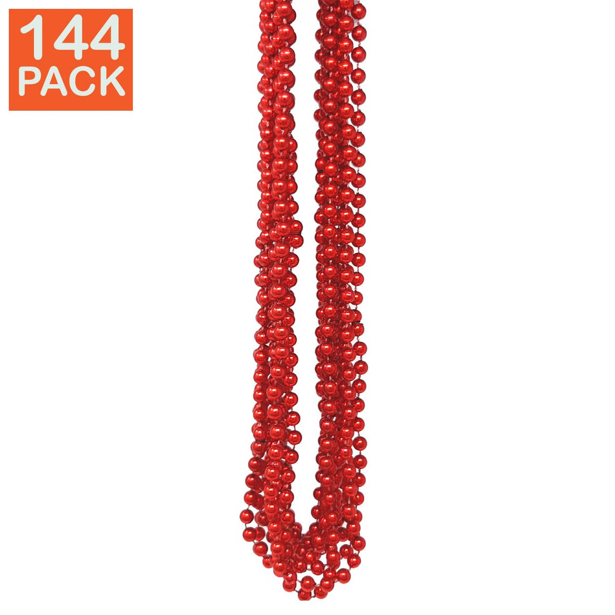 Red Bead Necklaces (Bulk Pack Of 50) - Nexta Party