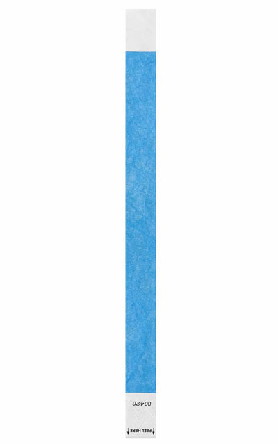 100 Neon Blue Tyvek Wristbands