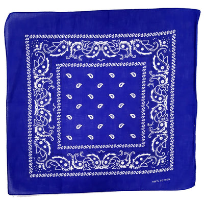 Blue Paisley Bandanas (pack of 12)