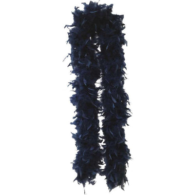 Navy Blue Plush Feather Boa - FeatherBoaShop.com