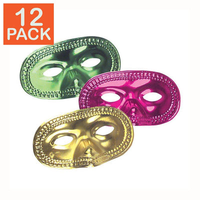 Mardi Gras Half Mask (pack of 12)